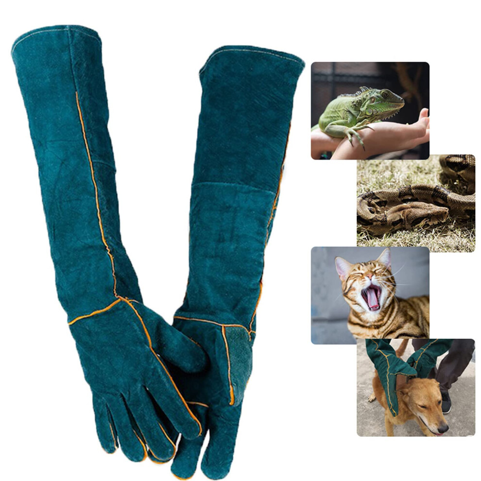 Pesandy Animal Handling Gloves Bite Proof 60Cm Durable Bite Resistant Gloves For Bathing Grooming Welding Handling Dogcatbirdsnakeparrotlizardreptil 734830488546