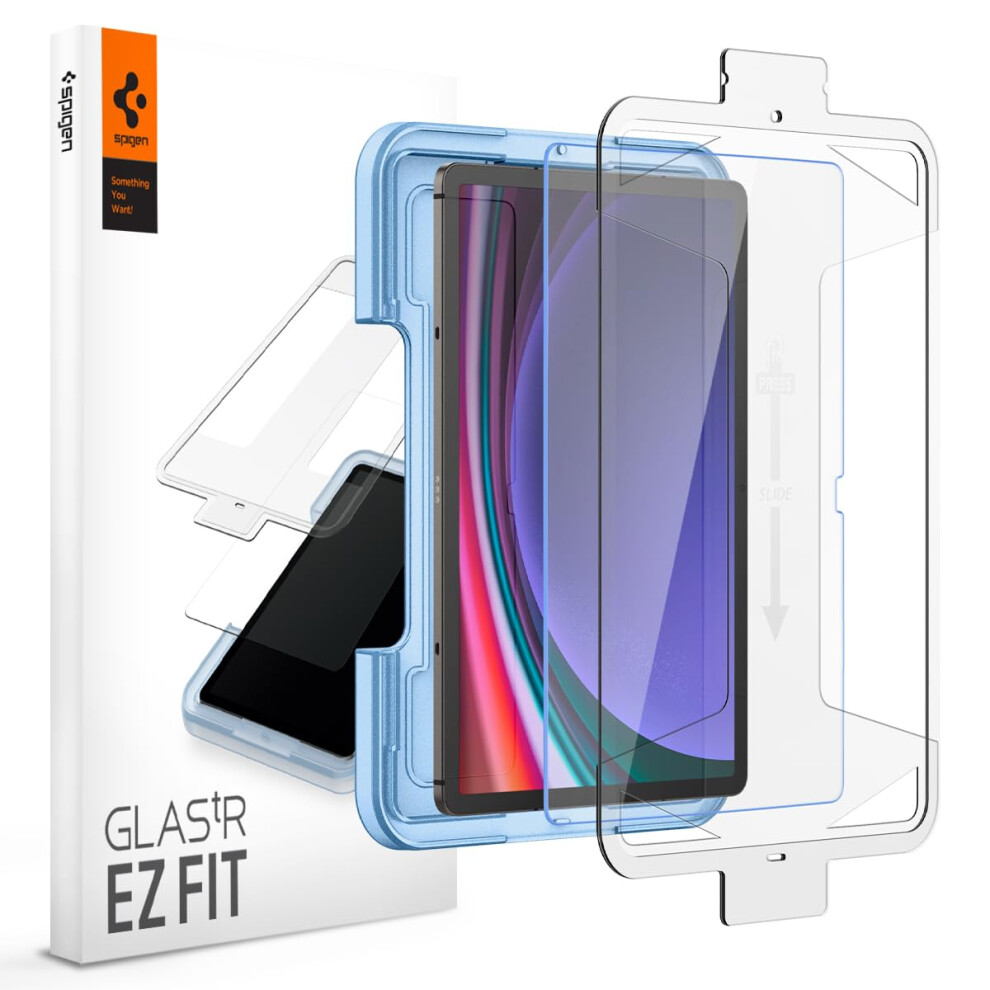 Spigen Tempered glass Screen Protector glasTR EZ FIT] Designed for galaxy Tab S9 9H Hardnesscase-Friendly]