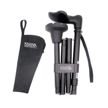 KMINA - cane Ergonomic Handle (Left Hand) Ergonomic cane Left Handed Ergonomic Walking cane Ergonomic grip Folding cane Ergonomic canes for Men A