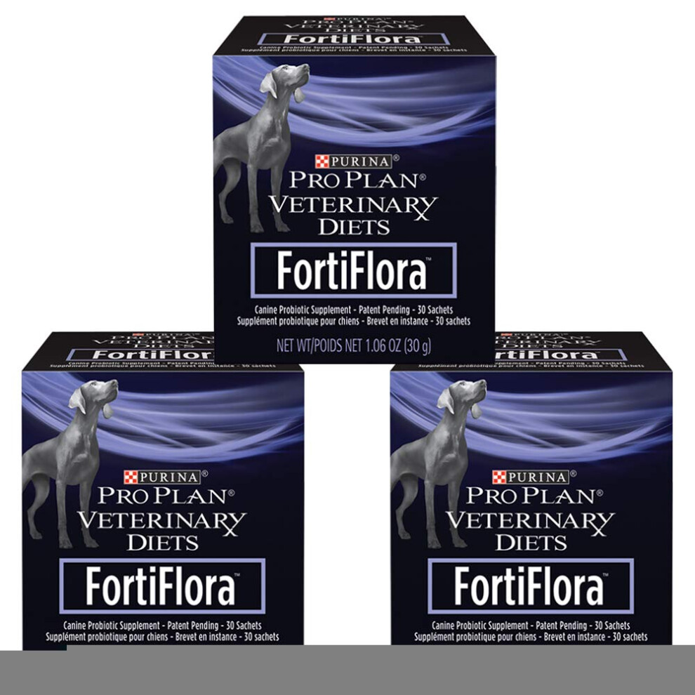 Purina Fortiflora canine Nutritional Supplement Box  30 count (Pack of 3)