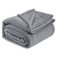 Bedsure GentleSoft Fleece King Size Blankets for Bed Grey - Soft Lightweight Plush Cozy Fuzzy Luxury Warm Winter Blanket Microfiber Room Home Decor