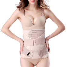 chongErfei 3 in 1 Postpartum Support - Recovery Bellywaistpelvis Belt Shapewear Slimming girdle  Beige  One Size For Posture correction