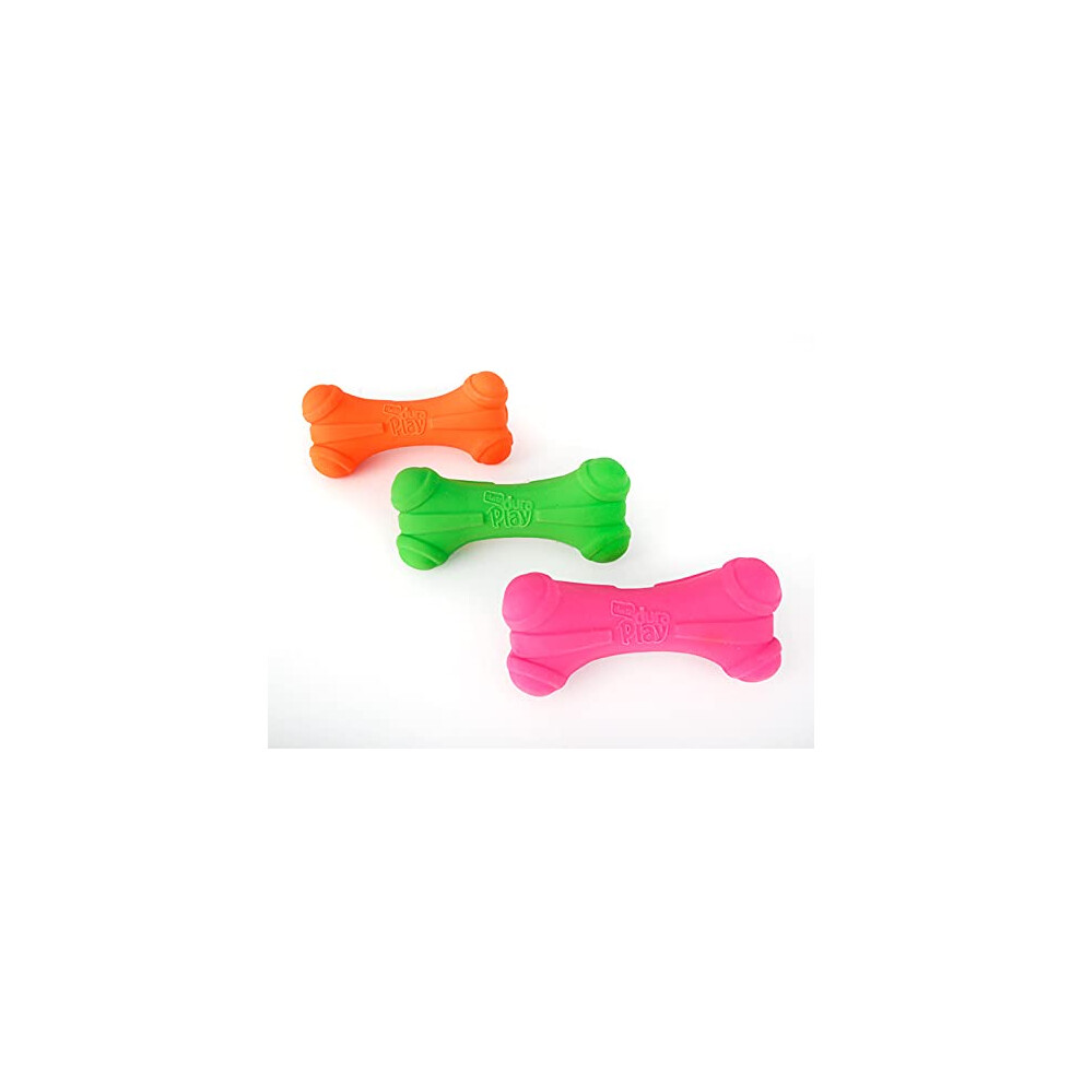 Hartz DuraPlay Bone Squeaky Latex Dog Toy  Large  3 Pack