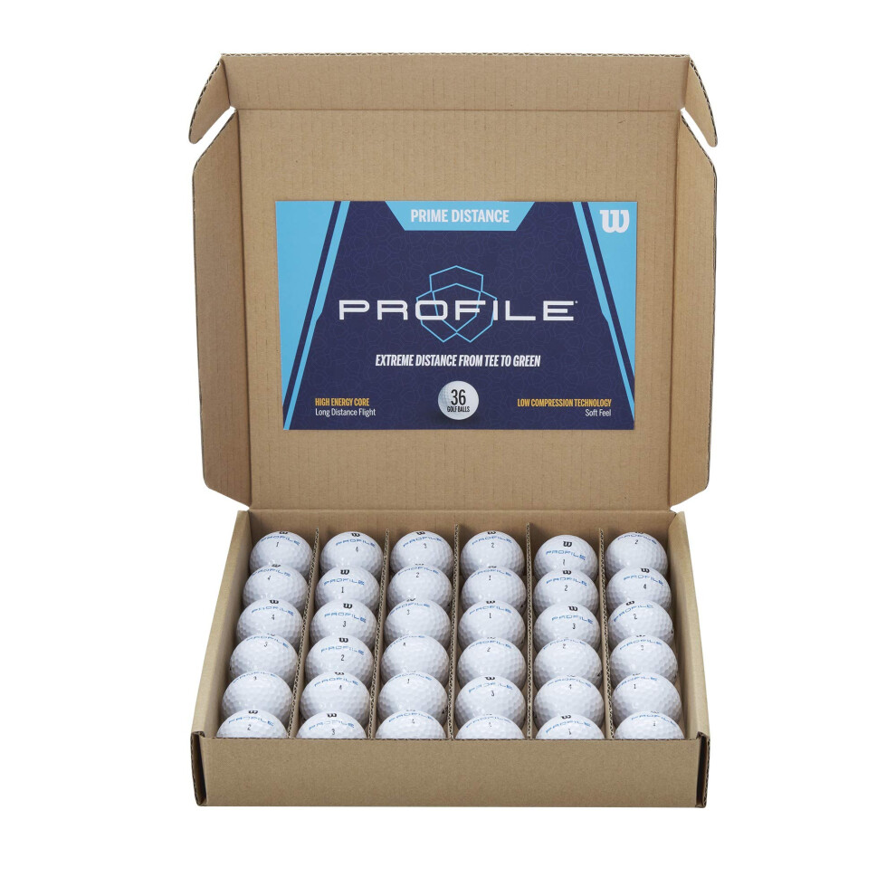 WILSON Profile Distance golf Ball 36 pack