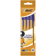 Bic Cristal Fijn Balpen Set van 4 blauw