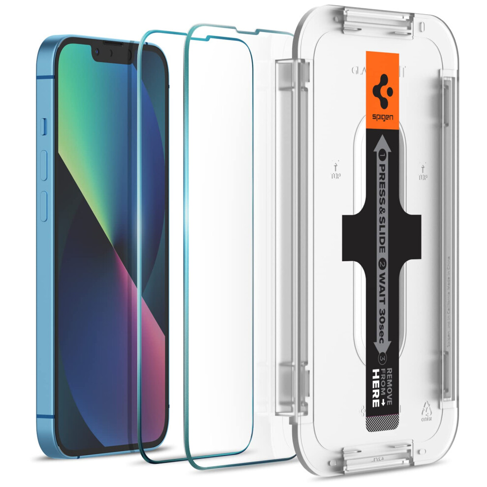 Spigen Tempered glass Screen Protector glasTR EZ FIT] designed for iPhone 13 Mini - Sensor Protection  2 Pack