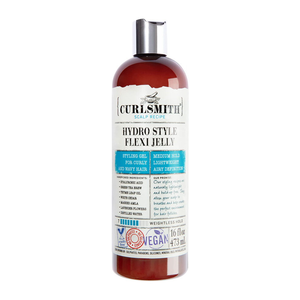 Curlsmith - Hydro Style Flexi-Jelly - Vegan Defining Gel For Wavy Curly Or Coily Hair (16 Fl Oz)