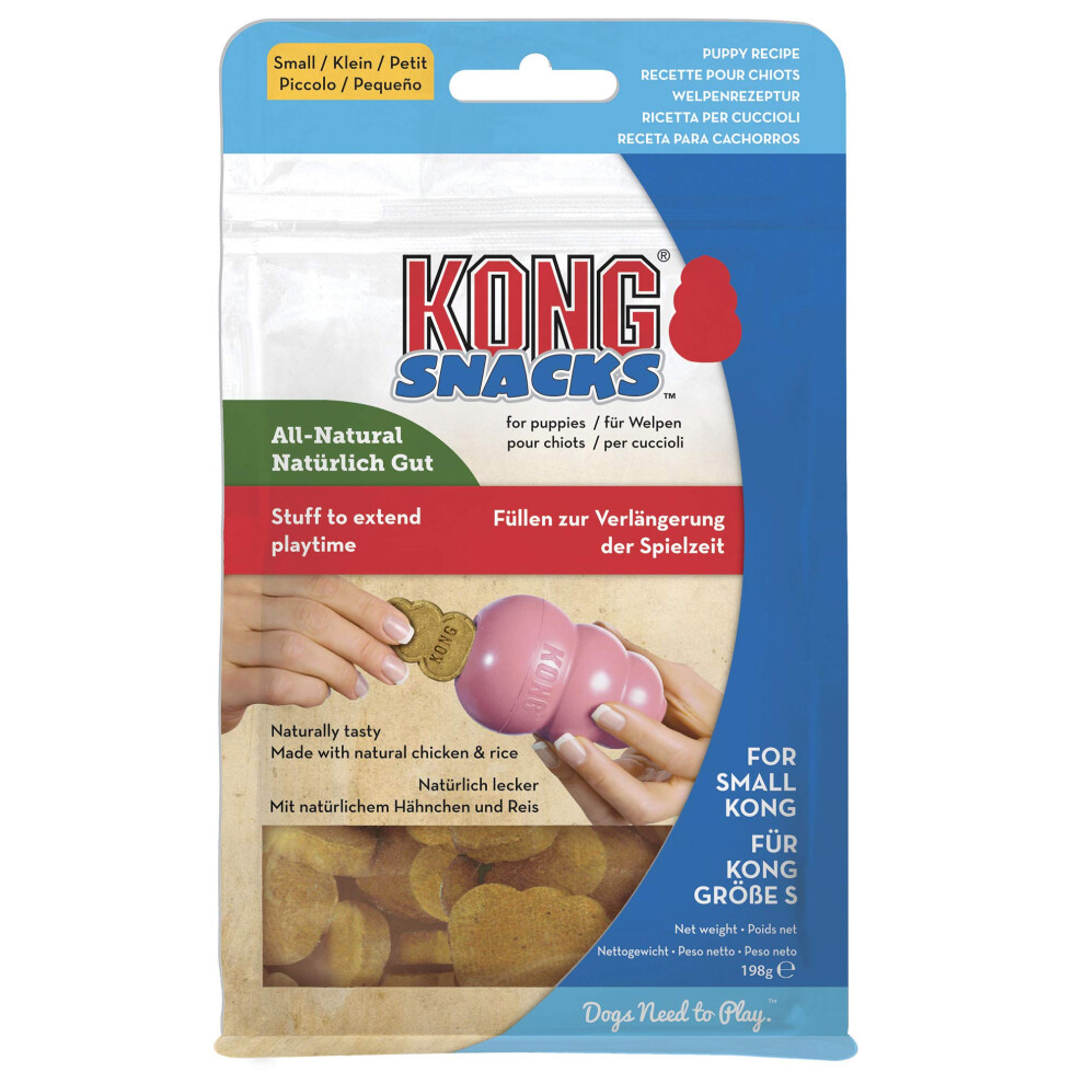 KONg - Snacks - All Natural Dog Treats classic Rubber Toys - Puppy Recipe for Small Puppies (7 Ounce)