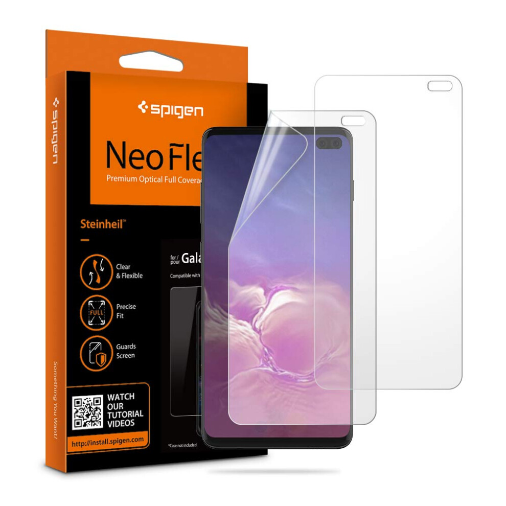 Spigen NeoFlex Screen Protector TPU Film] Designed for Samsung galaxy S10 Plus (2019)(2 Pack)