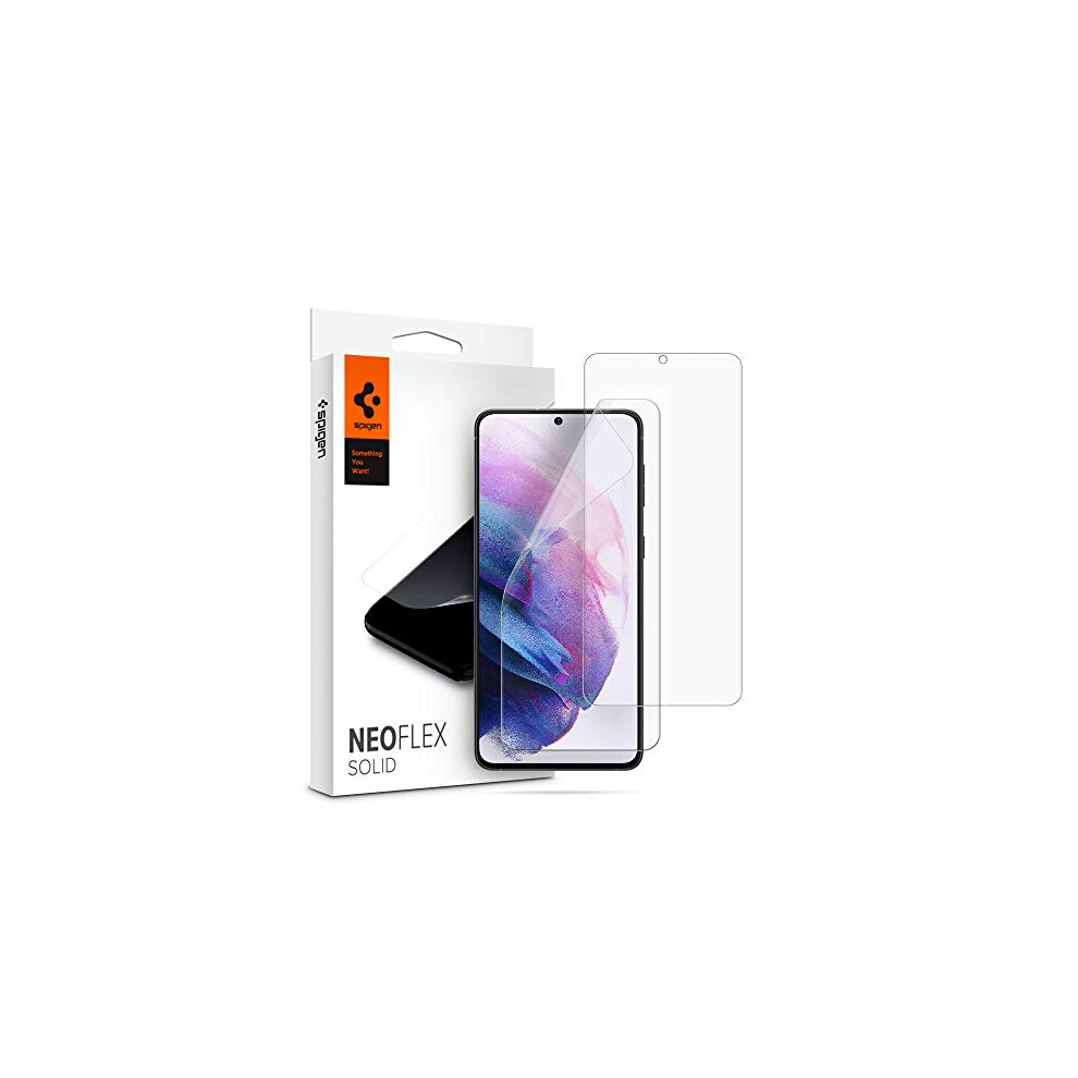 Spigen NeoFlex Screen Protector Designed for galaxy S21 (2021) 2 Pack] - case Friendly