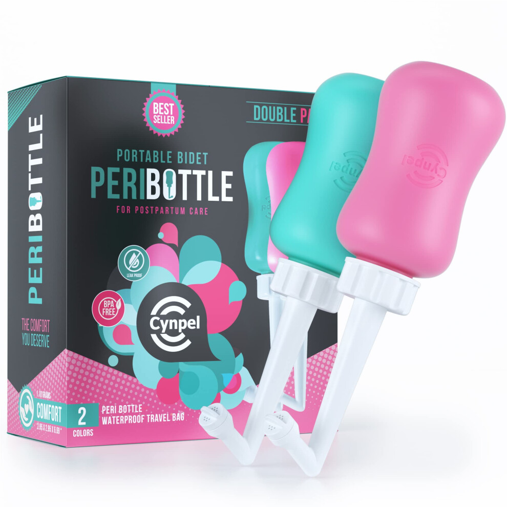 Cynpel Peri Bottle For Postpartum Essentials Feminine Care The Original Portable Bidet (Pack Of 2 Combo Pack)