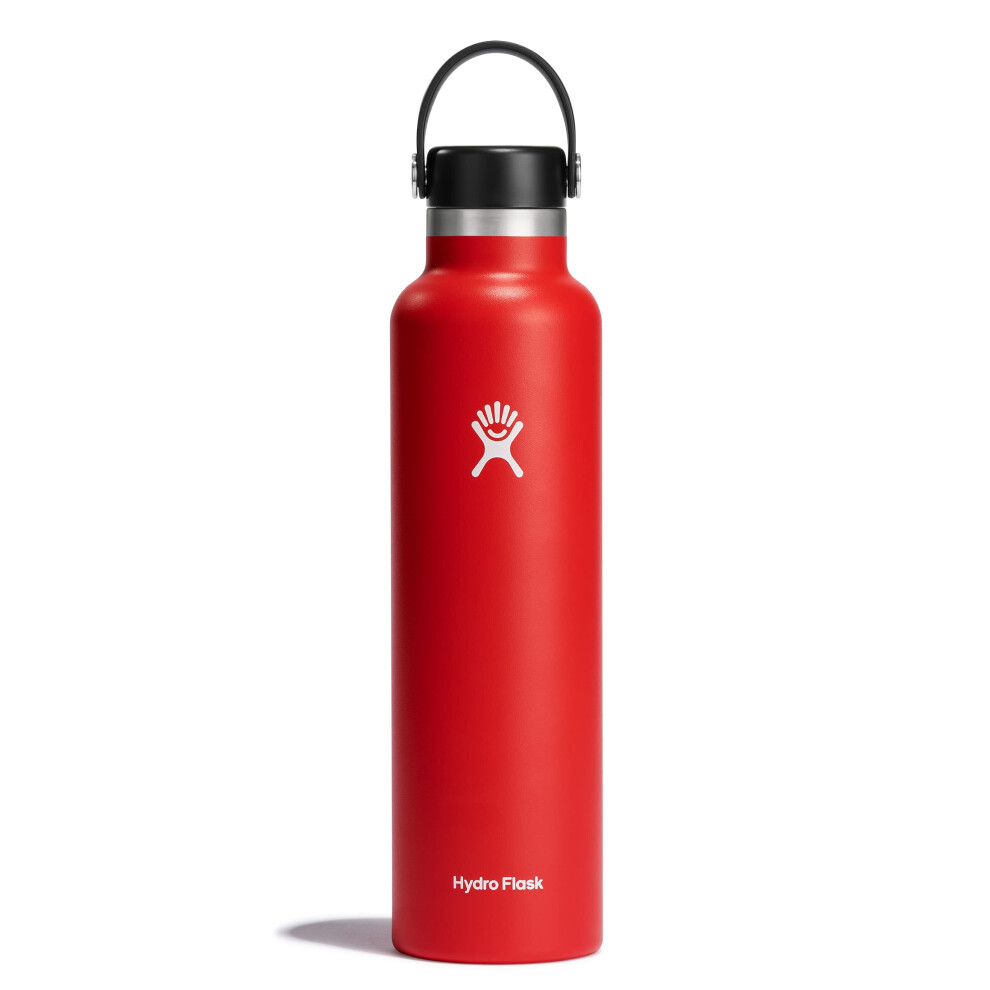 Hydro Flask 24 Oz Standard Mouth with Flex cap or Flex Straw Lid - Insulated Water Bottle