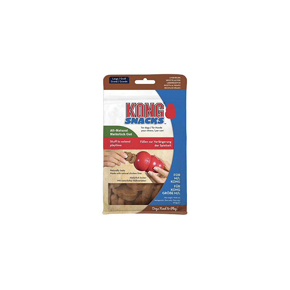 Kong - Snacks - All Natural Dog Treats Classic Rubber Toys - Liver Flavor For Large Dogs (11 Ounce)