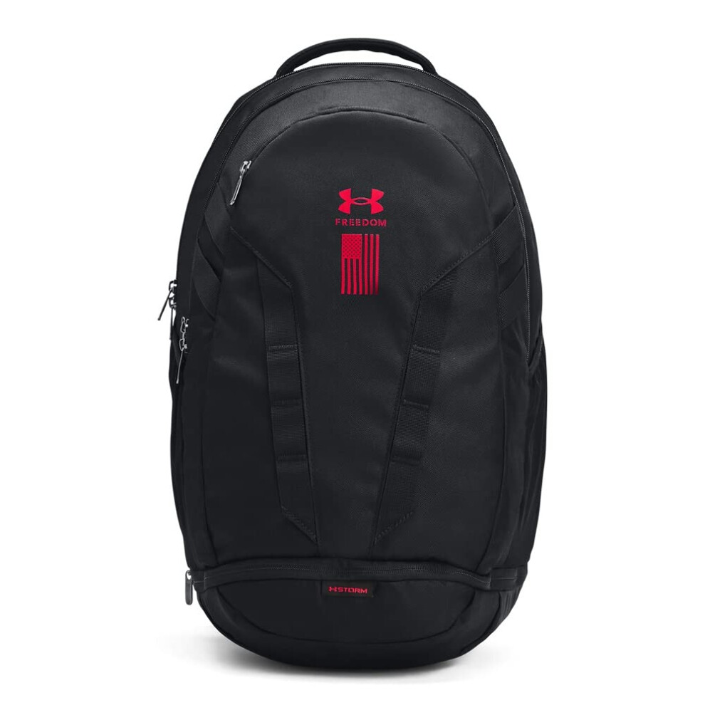 Under Armour unisex-adult Hustle 50 Backpack  (017) BlackBlackRed  One Size Fits All