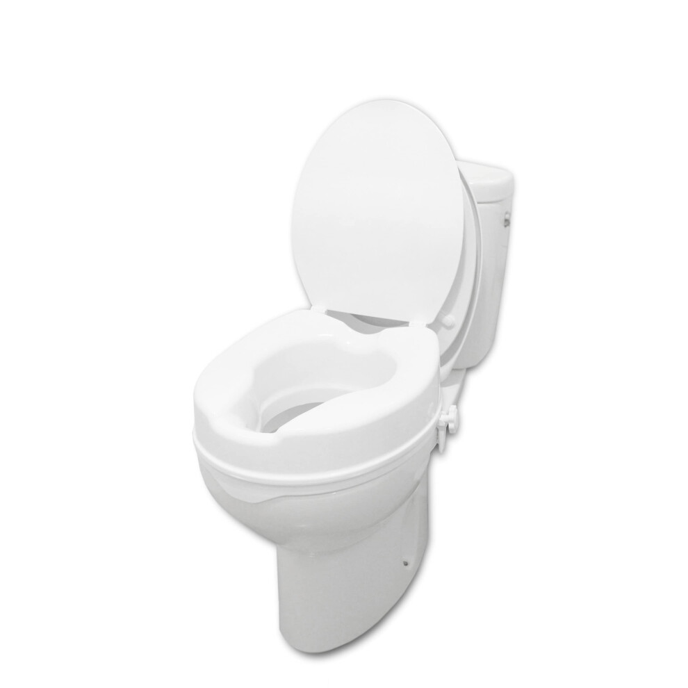 Pepe Mobility Pepe - Toilet Seat Risers For Seniors With Lid (4) Elongated Raised Toilet Seat Handicap Toilet Seat Riser Elevated Toilet Seat Elongated 4 Inch R