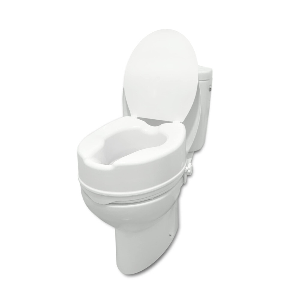Pepe Mobility Pepe - Toilet Seat Risers For Seniors With Lid (6) Elongated Raised Toilet Seat Handicap Toilet Seat Riser Elevated Toilet Seat Elongated 6 Inch R