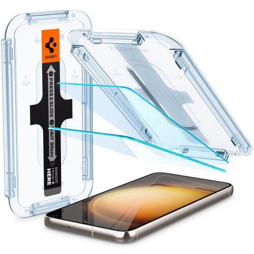 Spigen Spigen Samsung Galaxy S23 Glas.Tr "Ez Fit" Screen Protector Tempered Glass, 2-Pack