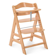 hauck Alpha+ grow Along Adjustable Wooden Highchair Seat Beechwood Natural