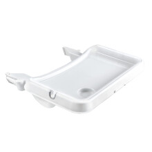 Hauck Alpha Removable Non Slip High chair Table Tray with Adjustable Depth compatible wWooden grow-Along Alpha+ and Beta+ Accessory Only White