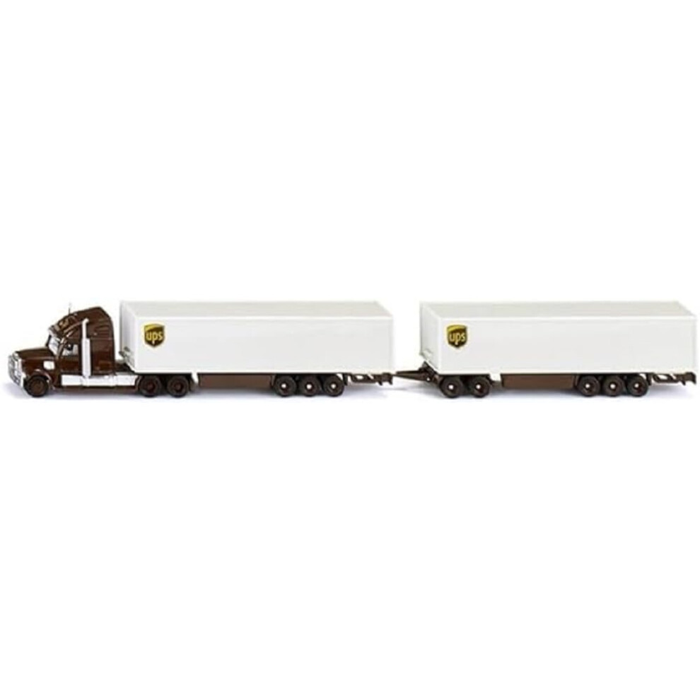 Siku 1806  Road Train  Tractor Unit with semi-Trailer and Trailer  1:87  Metal/Plastic  Brown/White