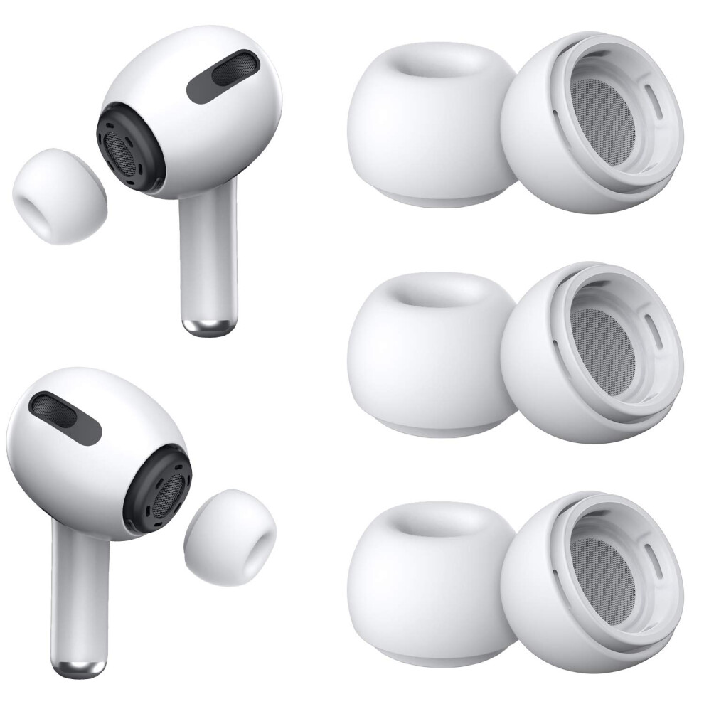 [3 Pairs] Replacement Ear Tips For Airpods Pro And Airpods Pro 2Nd Generation With Noise Reduction Hole Silicone Ear Tips For Airpods Pro With Portab 6973337764591