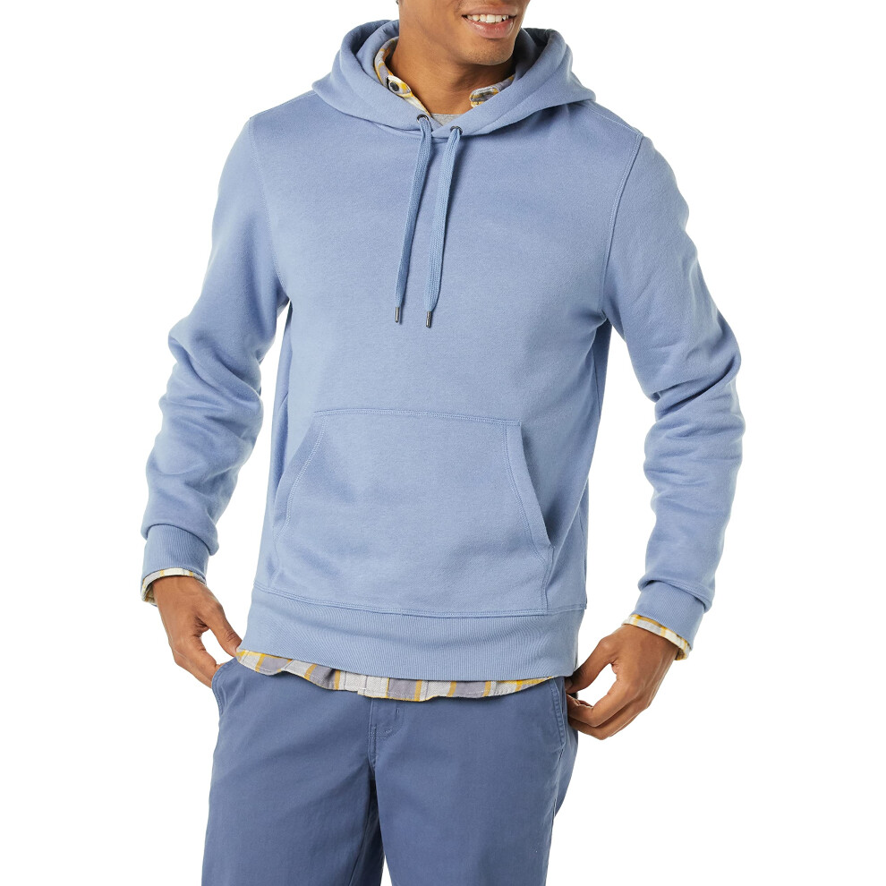 Amazon Essentials Men's Hooded Fleece Sweatshirt (Available in Big & Tall)  Denim  Medium