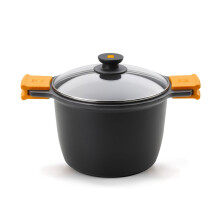 Braisogona Efficient Aluminium Stockpot with Lid 24 cm Cast All Cookers Including Induction.