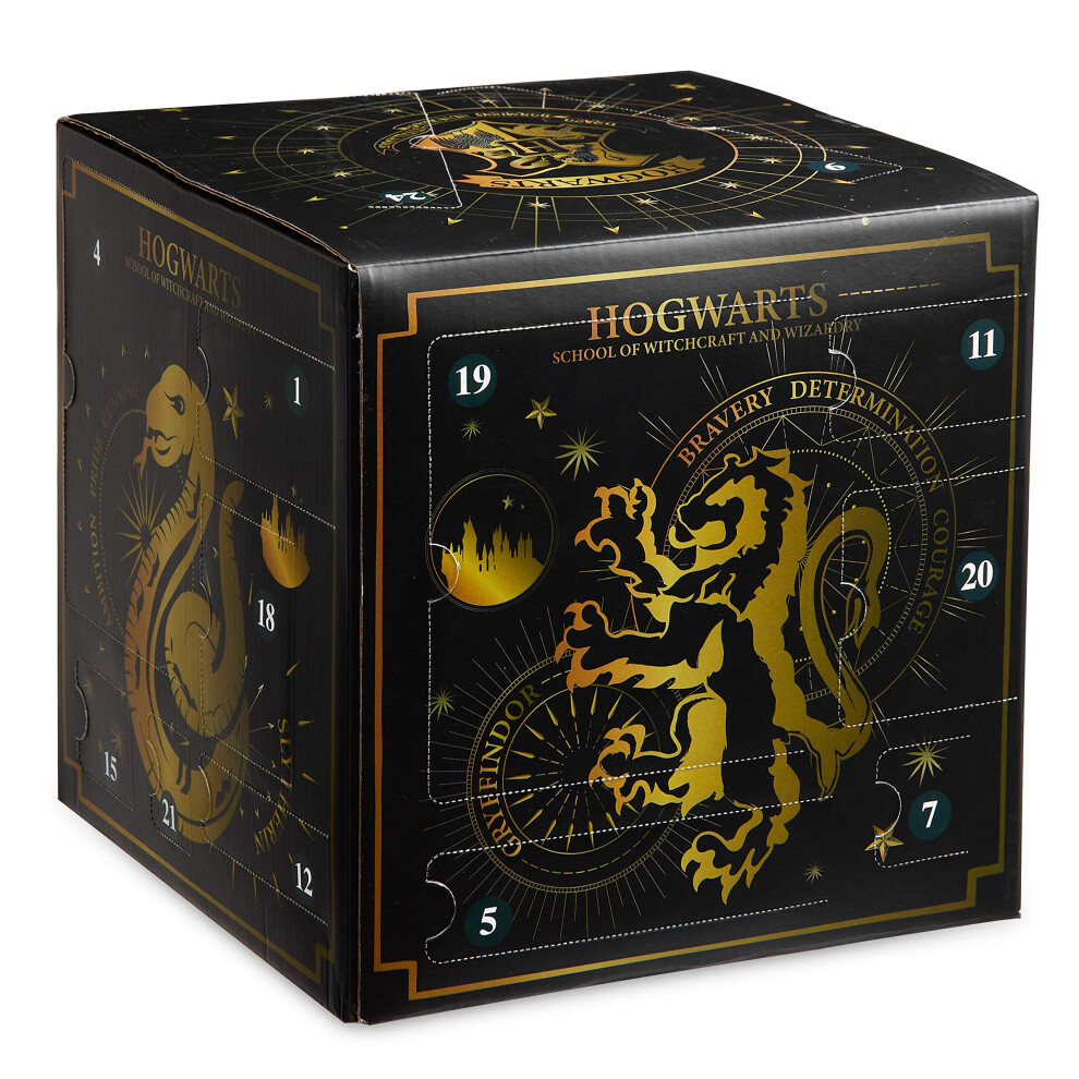 Harry Potter Advent Calendar 2023  Cube Christmas Countdown Calender With 24 Surprises Including Jewellery  Stickers  Badge  Hair Accessories  Socks A