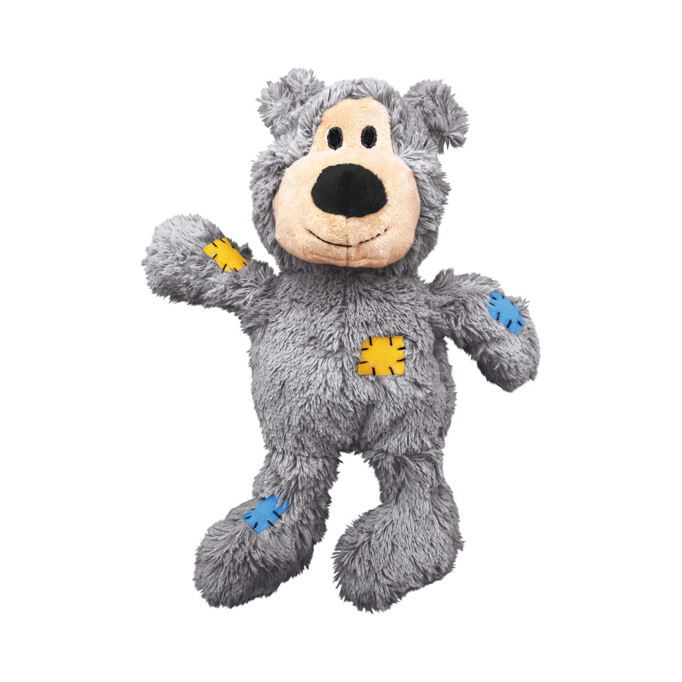 KONG NKR1 Wild Knots Bear - Internal Knotted Ropes and Minimal Stuffing for Less Mess - For Medium/Large Dogs (Assorted Colors)