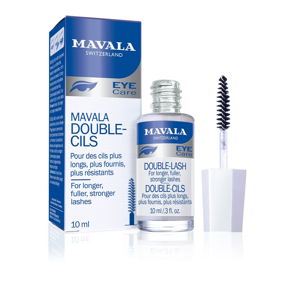 Mavala Double Lash Nutritive Eyelash Serum for the Appearance of Longer Lashes  Natural Looking  Denser Lashes + Eyebrows  0.3 Ounce Bottle (1 Pack)