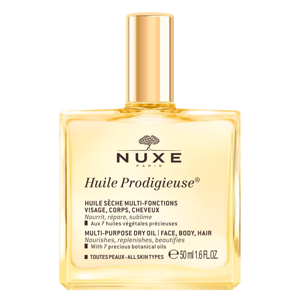 NUXE Huile Prodigieuse Multi-Purpose Dry Oil - Luxurious Radiant Glow and Hydration for Face  Body & Hair  1.6 Fl Oz