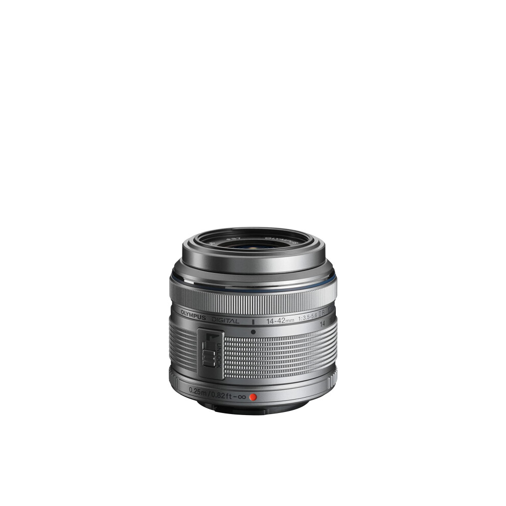 OM SYSTEM OLYMPUS V314050SU000 14-42mm II R  Interchangeable Lens for Olympus / Panasonic Micro 4/3 Cameras  Silver - International Version (No Warran