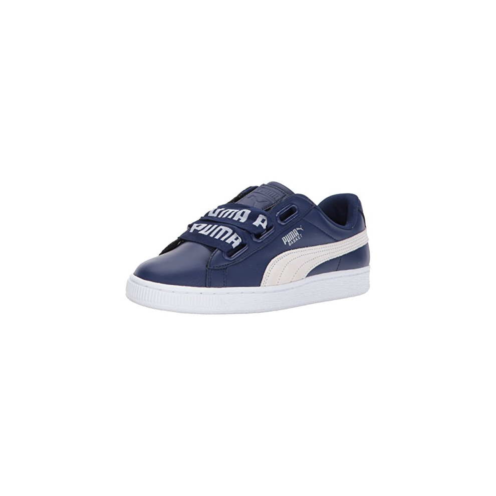 PUMA Women's Basket Heart DE Wn  Blue Depths-Puma White  7 M US