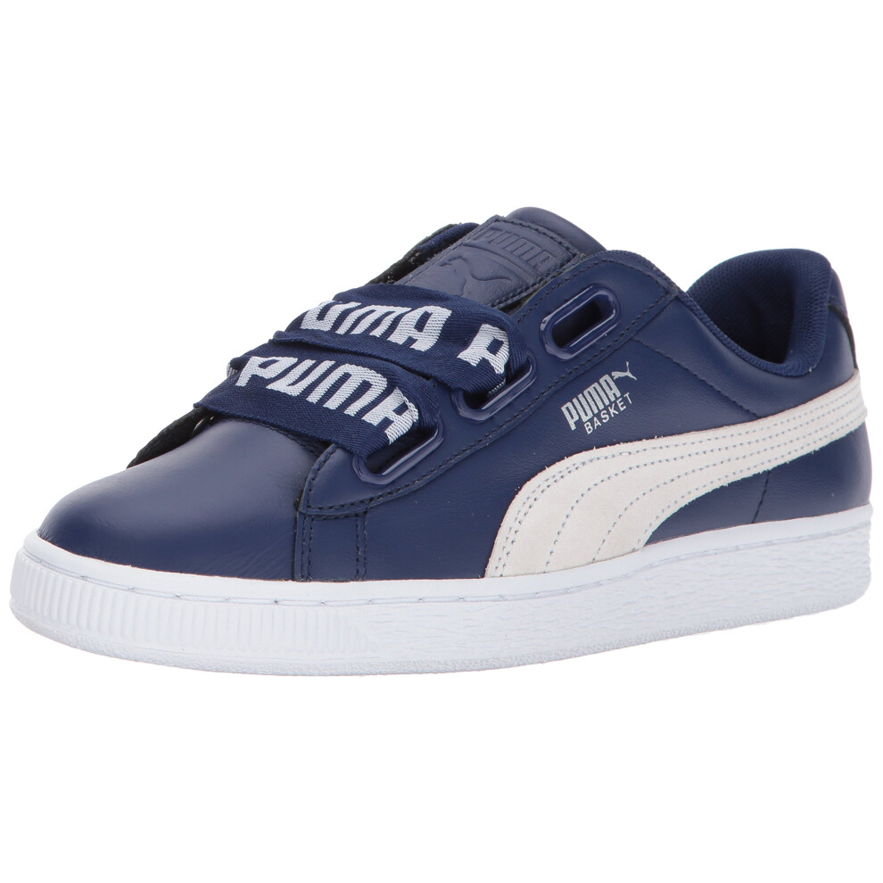 PUMA Women's Basket Heart DE Wn  Blue Depths-Puma White  9 M US