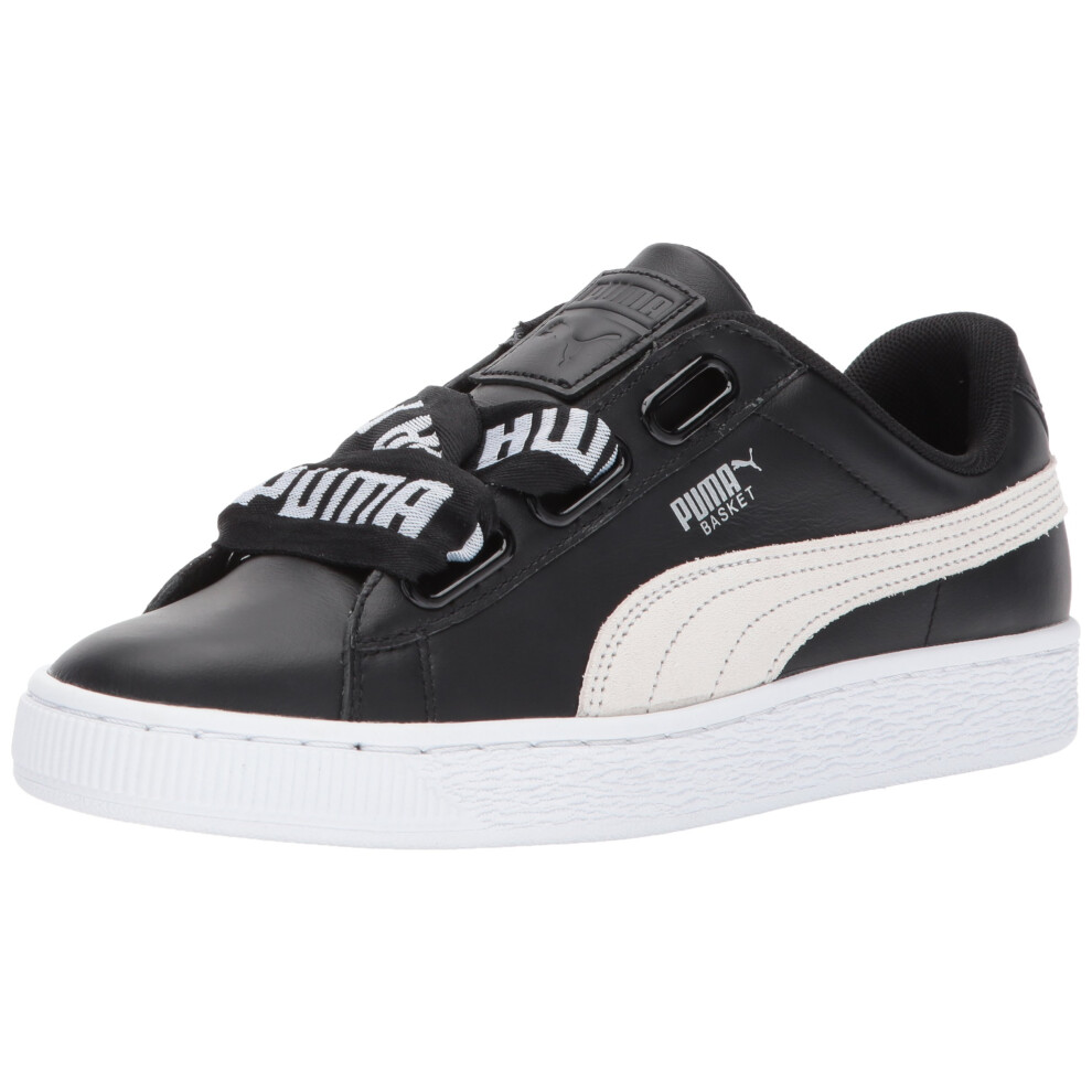 PUMA Women's Basket Heart DE Wn  Puma Black-Puma White  6 M US