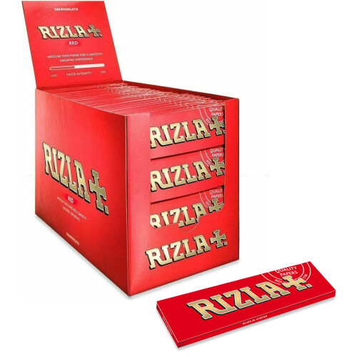 Rizla Regular RED Rolling Paper - Full Box of 100 BOOKLETS