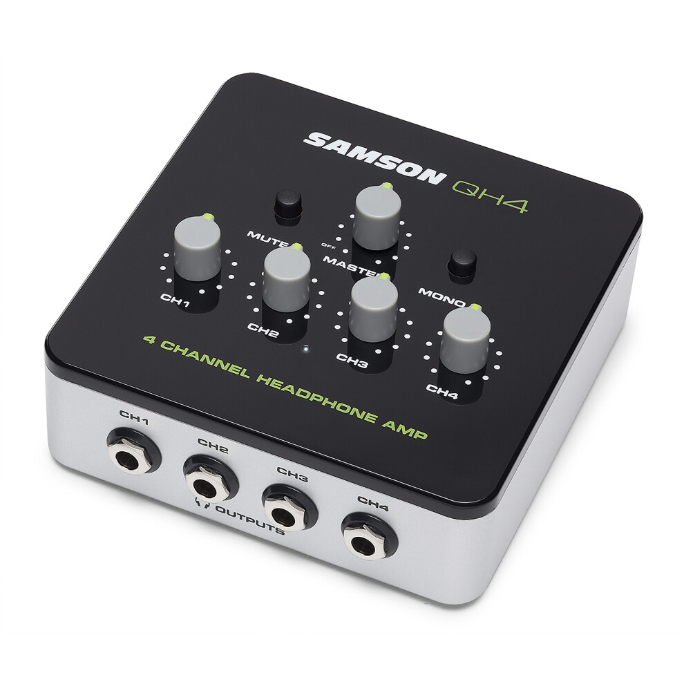 Samson QH4 4-Channel Studio Headphone Amplifier Black/Silver