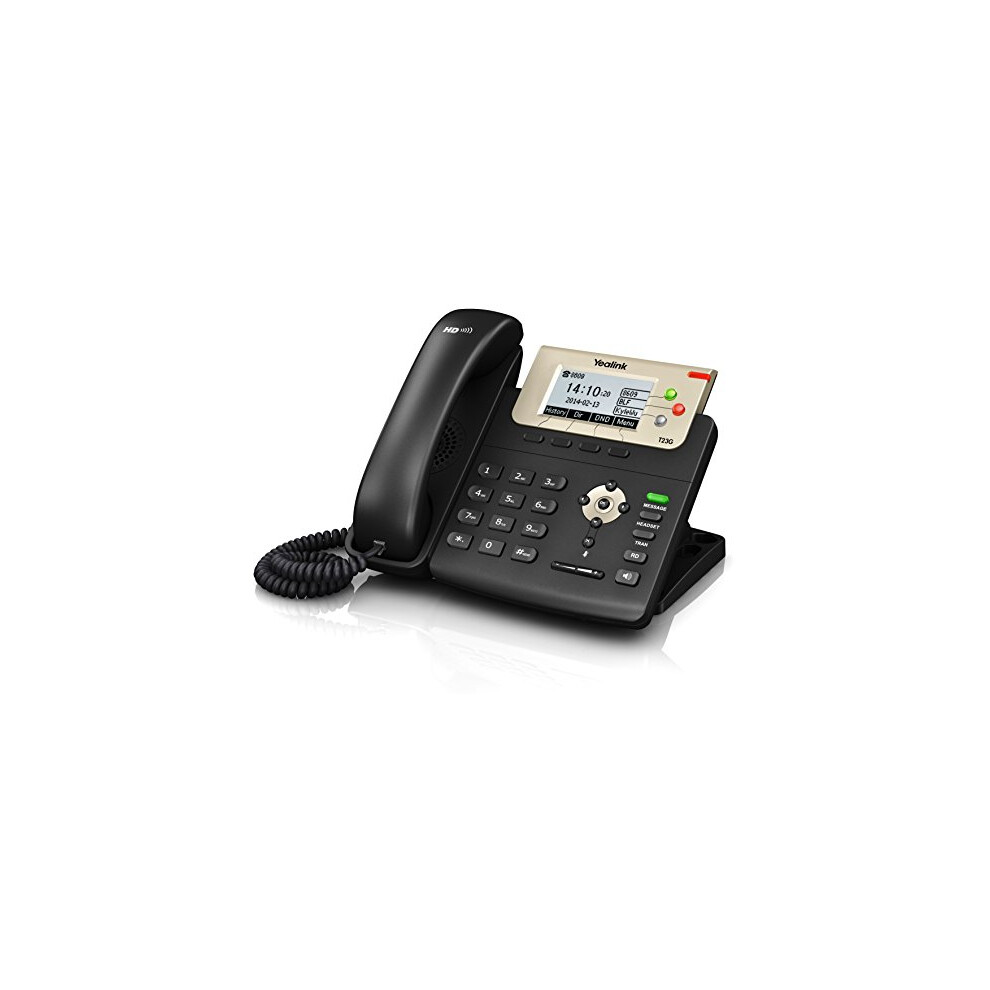 Yealink T23G IP Phone  3 Lines. 2.8-Inch Graphical LCD. Dual-Port 10/100 Ethernet  802.3af PoE  Power Adapter Not Included (SIP-T23G)