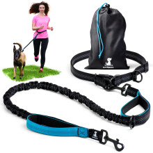 SparklyPets Hands Free Dog Leash for Medium and Large Dogs - Professional Harness with Reflective Stitches for Training Walking Jogging and Running