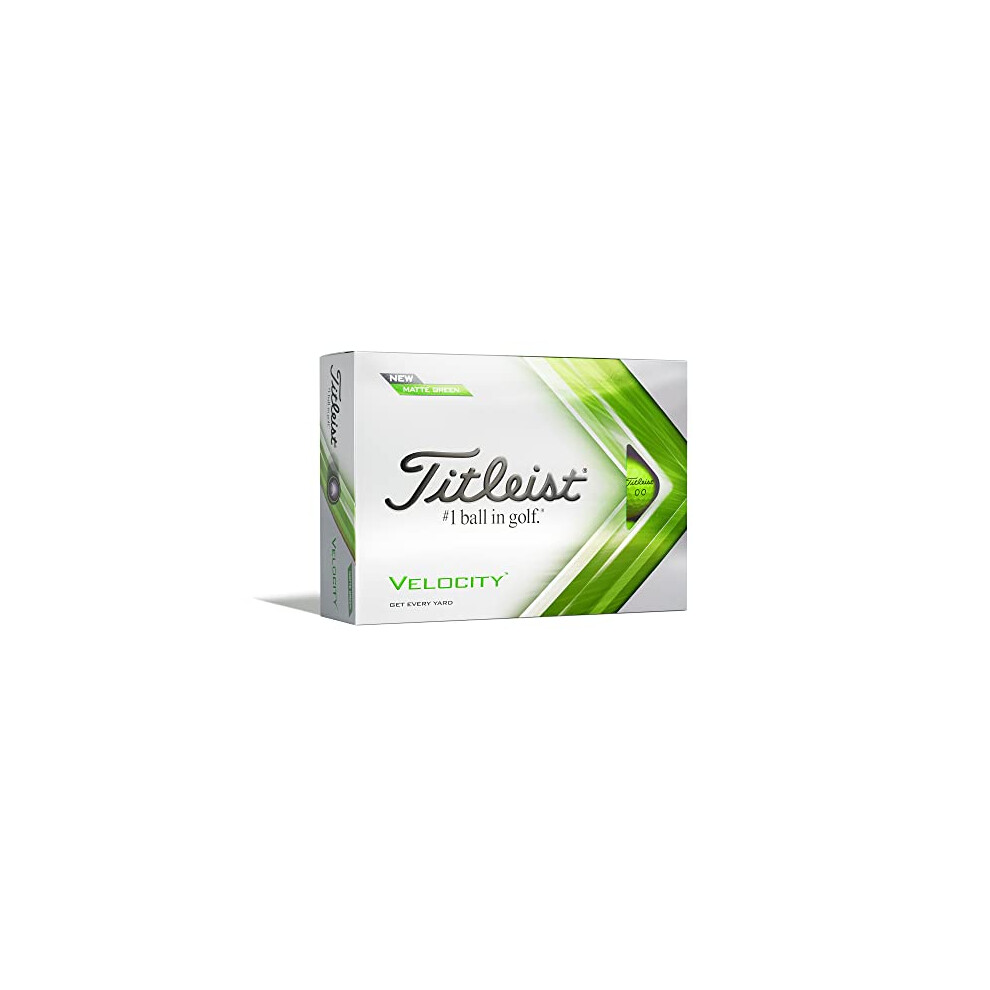 Titleist Velocity Golf Balls Matte Green 1 Dozen