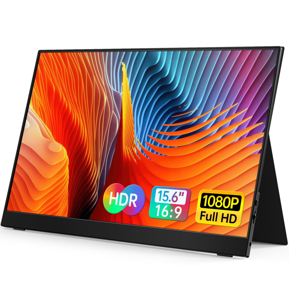 Vilva Portable-Monitor-For-Laptop - 15.6' 1080P Fhd Ips Display Usb-C&Hdmi With Cover And Speakers 746608694356