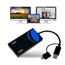 OREI SplitExtend HDMI Splitter Extended Display for Dual Monitor - Multi-Monitor Display 3 Separate Screens - USB A & USB-C Adapter to HDMI 2.0 4K@30