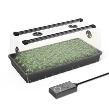 AC Infinity Humidity Dome Germination Kit with LED Grow Light Bars Sturdy Drip Tray and 6x12 Cell Seedling Tray for Indoor Gardening Seed Startin