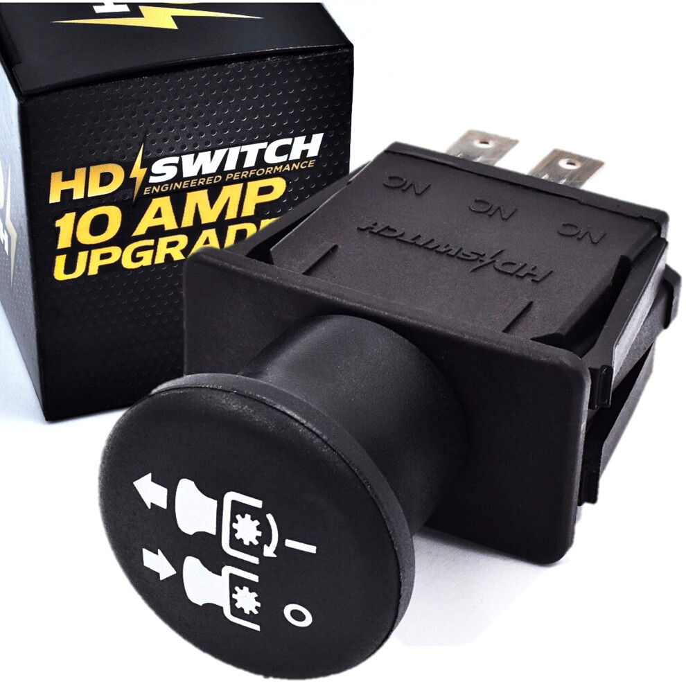 HD Switch - Clutch 10 AMP PTO Switch fits Husqvarna Craftsman 582107601 107601 582107604 539105804 GT48 TC238 GT2254 LGT2554 LGT2654 YT42 YT46 YT48 YT