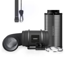 AC Infinity Air Filtration PRO Kit 8 CLOUDLINE PRO Inline Fan with Temperature Humidity WiFi Controller Carbon Filter Ducting Cooling Ventilation S