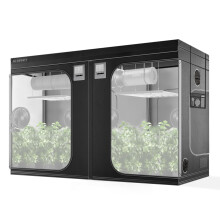 AC Infinity CLOUDLAB 816 Advance Grow Tent 120""x60""x80"" Thickest 1 in. Poles Highest Density 2000D Diamond Mylar Canvas 10x5 for Hydroponics Ind