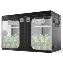 AC Infinity CLOUDLAB 811 Advance Grow Tent 120""x120""x80"" Thickest 1 in. Poles Highest Density 2000D Diamond Mylar Canvas 10x10 for Hydroponics I
