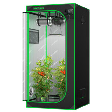 VIVOSUN S336 3x3 Grow Tent 36""x36""x72"" High Reflective Mylar with Observation Window and Floor Tray for Hydroponics Indoor Plant for VS2000/VS3000