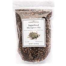 Superfood Microgreen Zadenmix voor Microgreens Groeiende Trays 1 LB Heirloom Non-GMO Paars Koolraap, Boerenkool, Radijs, Raap & Broccoli Spruiten