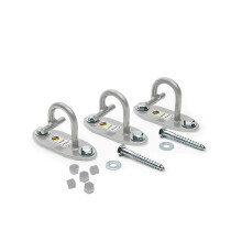The Anchor Gym Anchor Gym-Mini H1 (Set of 3) - Wall Mounted Modular Hooking Platform for Resistance Bands  Suspension Straps  Stretch Straps  and Larg